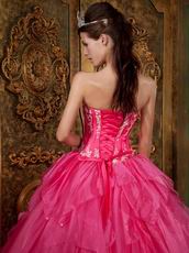 Gorgeous Strapless Hot Pink Quinceanera Dress For Cheap