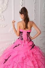 Sweet Strapless Hot Pink Cascade Skirt Best Quinceanera Dress