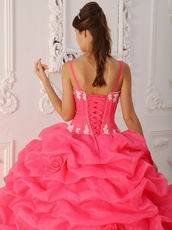 Top Designer Ruched Ball Gown Hot Pink Quinceanera Dress