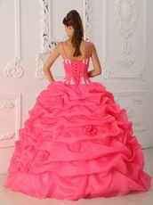 Top Designer Ruched Ball Gown Hot Pink Quinceanera Dress