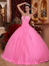 Lovely Pink Floor Length Ball Dress To Winter Quinceanera