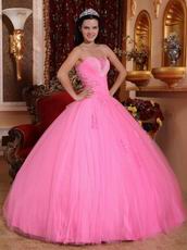 Lovely Pink Floor Length Ball Dress To Winter Quinceanera