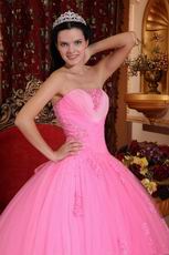 Lovely Pink Floor Length Ball Dress To Winter Quinceanera