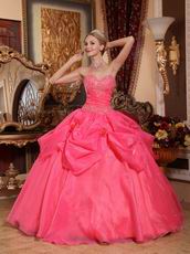Classical Sweetheart Styles Coral Red Winter Quinceanera Dress