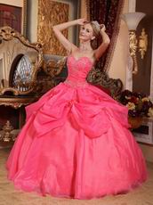 Classical Sweetheart Styles Coral Red Winter Quinceanera Dress