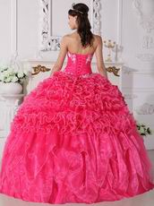 Elegant Hot Pink Quinceanera Party Dress Under 200 Pounds