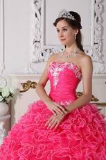 Elegant Hot Pink Quinceanera Party Dress Under 200 Pounds