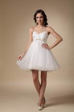 Cute White Sweet Sixteen Party Girls Dress With Applique