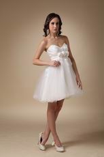 Cute White Sweet Sixteen Party Girls Dress With Applique