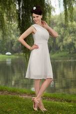 Affordable One Shoulder Free Shipping Grey Bridesmaid Dress