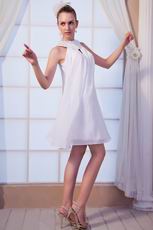 Wholesale Halter Split Back White Dress For Homecoming Wear