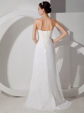 Sweetheart Ivory Chiffon Prom Dress For 2014 Prom Wear