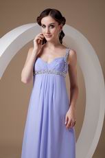 Lavender Chiffon Maternity Prom Dress Other Side Zipper