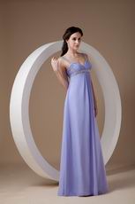 Lavender Chiffon Maternity Prom Dress Other Side Zipper