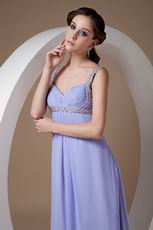 Lavender Chiffon Maternity Prom Dress Other Side Zipper