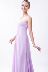 Beautiful Strapless Lilac Chiffon Skirt Cute Prom Dress