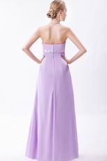 Beautiful Strapless Lilac Chiffon Skirt Cute Prom Dress