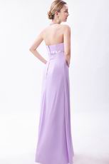 Beautiful Strapless Lilac Chiffon Skirt Cute Prom Dress