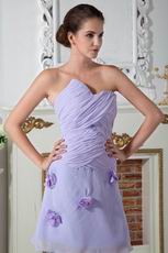 Lovely Knee Length Lavender Graduation Dress For Cheap