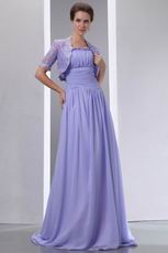 Spaghetti Straps Lavender Bridal Mother Dress With Lace Jacket