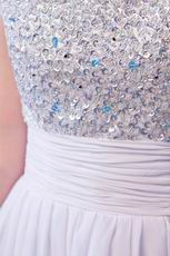 Hot Sell Straps Beaded Mini Skirt Lilac Party Cocktail Dress