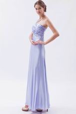 Elegant One Shoulder Cross Back Lavender Prom Dresses For Women