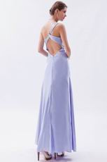 Elegant One Shoulder Cross Back Lavender Prom Dresses For Women