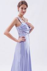 Elegant One Shoulder Cross Back Lavender Prom Dresses For Women