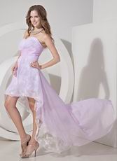 Pretty Sweetheart High-low Lavender Prom Dress With Lace