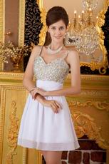 Straps Ivory Chiffon Sweet 16 Dress With Beading