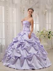 Strapless Lavender Embroidery Quinceanera Dress By Designer