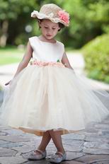 Wholesale Cute Square Champagne Infant Flower Girl Dress Shop