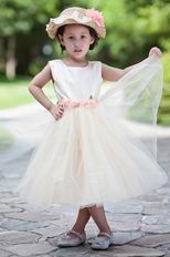 Wholesale Cute Square Champagne Infant Flower Girl Dress Shop