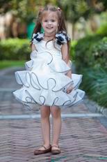 Beautiful Flower Straps Ball Gown Cute Ruffle Skirt Flower Girl Dress