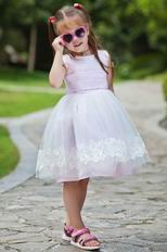 Lovely Scoop Belt Appliques Baby Flower Girl Dress Online