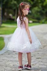 Lovely Scoop Belt Appliques Baby Flower Girl Dress Online