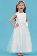 Wholesale Scoop Crystal White Organza Find Flower Girl Dresses Online