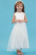 Wholesale Scoop Crystal White Organza Find Flower Girl Dresses Online