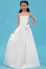 Affordable Spaghetti Straps A-line Taffet Flower Girl Dresses On Sale