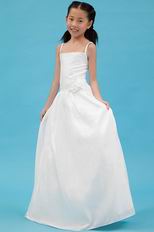 Affordable Spaghetti Straps A-line Taffet Flower Girl Dresses On Sale