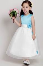 Lovely Scoop Infant Flower Girl Dress With Flower Emberllish