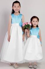 Lovely Scoop Infant Flower Girl Dress With Flower Emberllish