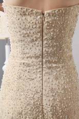 Exclusive Sweetheart Mermaid Champagne Prom Dress With Beading