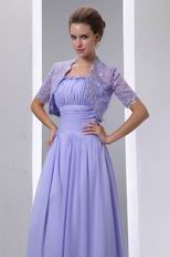 Cheap Spaghetti Straps Lavender Prom Dress With Lace Jacket