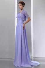 Cheap Spaghetti Straps Lavender Prom Dress With Lace Jacket