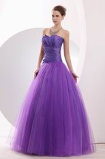 Modest Sweetheart A-line Blue Violet Puffy Dance Party Dress