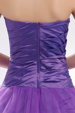 Modest Sweetheart A-line Blue Violet Puffy Dance Party Dress