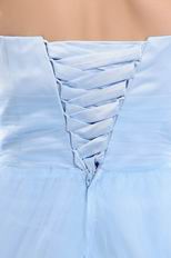 One Shoulder Baby Blue Puffy Skirt Prom Ball Gown Custom Fit