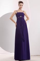 Pretty Spaghetti Straps Dark Slate Blue Style Prom Dress