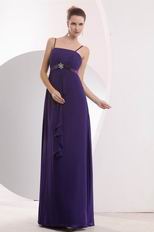 Pretty Spaghetti Straps Dark Slate Blue Style Prom Dress